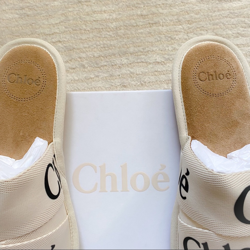 NWT Chloe Woody suede slippers size 10 - Picture 7 of 16